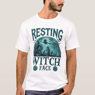 レスティングウィッチフェイス ハロウィン 怖い家 大鍋 Tシャツ