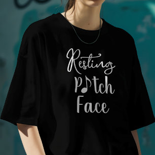 レスティングピッチフェイス - おもしろ音楽のダジャレ Tシャツ