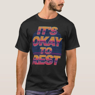 レストはOK ネオン レトロ フレンズ Tシャツ