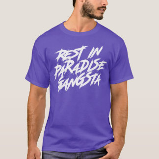 レストインパラダイスギャングホワイト文字 Tシャツ