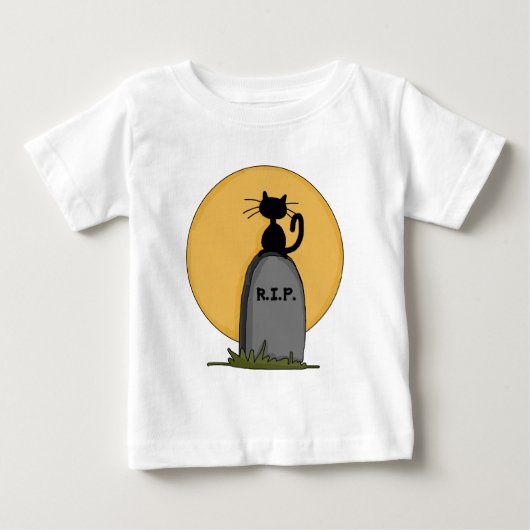 レストインピースハロウィーン長袖シャツ ベビーTシャツ (正面)