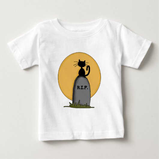 レストインピースハロウィーン長袖シャツ ベビーTシャツ (正面)