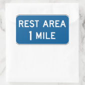 レストエリア標識シール 長方形シール (バッグ)
