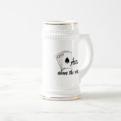 レストガラスの上のエース ビールジョッキ (正面右)