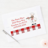 レストライタリアンンパスタシェフ 長方形シール (封筒)