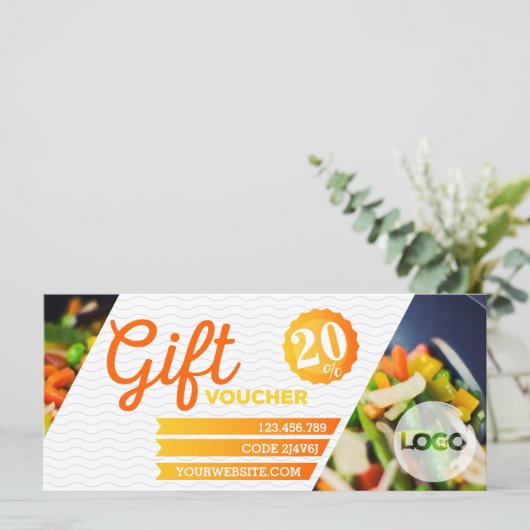 レストラエレガントンプロモーションギフト券テンプレート (スタンド正面)