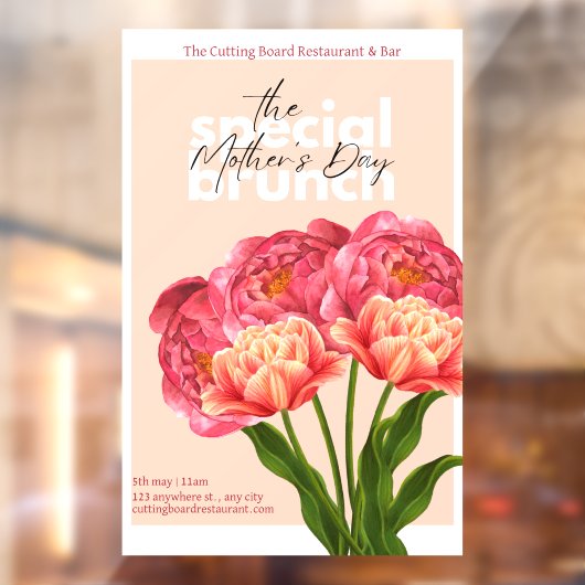 レストラカスタマイズンマザーズデイブランチフローラ ウィンドウサイン (シート2)