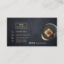 レストラカスタムンドカード |黒いモダン写真
