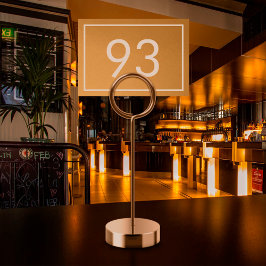 レストラフェイクンゴールドフォイルホワイトミニマル文字 テーブルナンバー