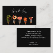 レストラモダンンありがとう/ブラックフードフォーク 名刺 (正面/裏面)