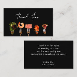 レストラモダンンありがとう/ブラックフードフォーク 名刺