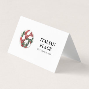 レストラモダンンイタリアンテント 水彩サラダ 名刺