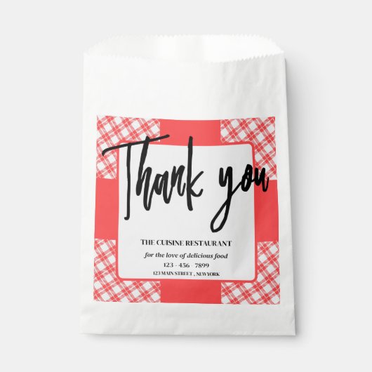 レストラユニークンベーカリーカフェ食品紙 フェイバーバッグ (正面)