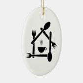 レストランかカフェ セラミックオーナメント (右)