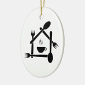 レストランかカフェ セラミックオーナメント (左)