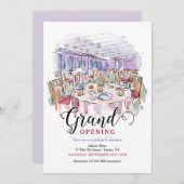 レストランでのお祝い招待状 招待状 (正面/裏面)