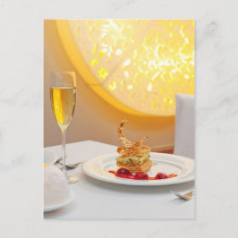 レストランでのデザート ポストカード