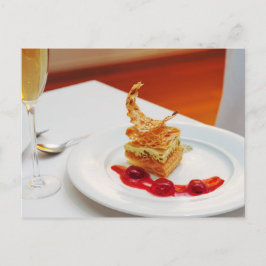 レストランでのデザート ポストカード