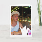 レストランでの男性の肖像 カード (正面)