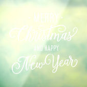 レストランとオフィスの新年の幸せ ウィンドウサイン (シート3)