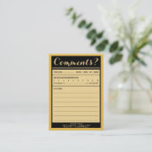 レストランのコメントカード 名刺 (スタンド正面)