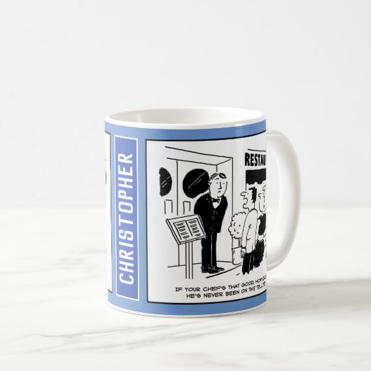 レストランのシェフ頼についてのお客様おもしろい コーヒーマグカップ (正面右)
