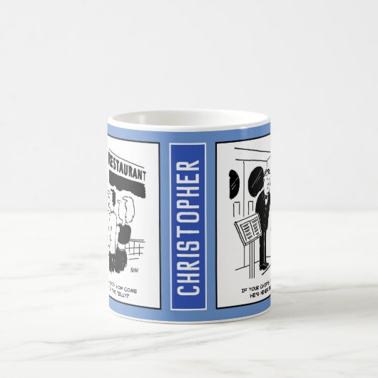 レストランのシェフ頼についてのお客様おもしろい コーヒーマグカップ (中央)