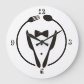 レストランのシンプル ラージ壁時計 (正面)