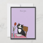 レストランのタキシード猫は感謝していしています サンキューカード (正面)