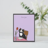 レストランのタキシード猫は感謝していしています サンキューカード (スタンド正面)