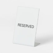 レストランのテーブル予約サインイン黒白 台座サイン (正面)