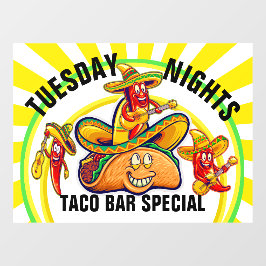 レストランのデイリースペシャルズ ウィンドウサイン