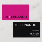 レストランのマネージャーの名刺のシンプルのモノグラム 名刺 (正面/裏面)