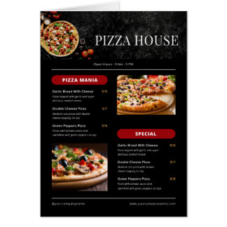 レストランのメニュー