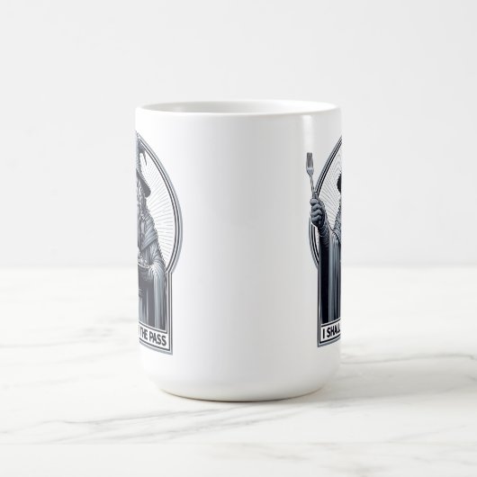 レストランのユーモア走は合格 コーヒーマグカップ (中央)