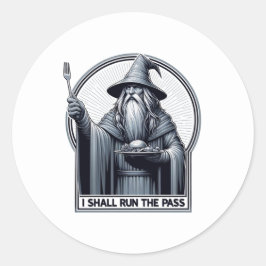 レストランのユーモア走は合格 ラウンドシール