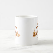 レストランのロゴをここに貼る コーヒーマグカップ (中央)