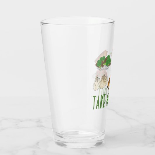 レストランの中国の持ち帰り食べ物を取り出す タンブラーグラス (右)