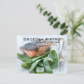 レストランの写真のギフト券カード ポストカード (スタンド正面)