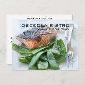 レストランの写真のギフト券カード ポストカード (正面/裏面)