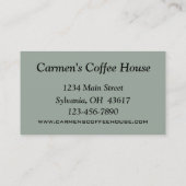 レストランの名刺 名刺 (裏面)