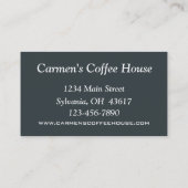 レストランの名刺 名刺 (裏面)