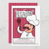 レストランの夕食の招待状 招待状 (正面/裏面)