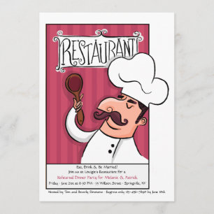 レストランの夕食の招待状 招待状