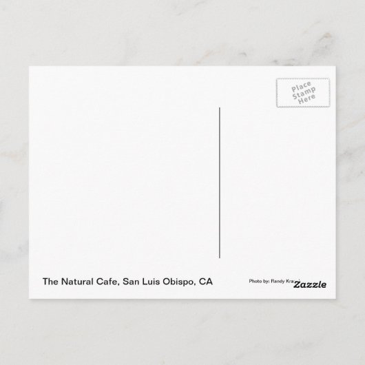 レストランの窓のジャックラッセルテリア ポストカード (裏面)