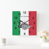 レストランのPizzariaのイタリアンな時計 スクエア壁時計 (ホーム)