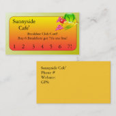 レストランは朝食   クラブカードを供給します ロイヤリティカード (正面/裏面)