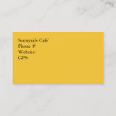 レストランは朝食   クラブカードを供給します ロイヤリティカード (裏面)