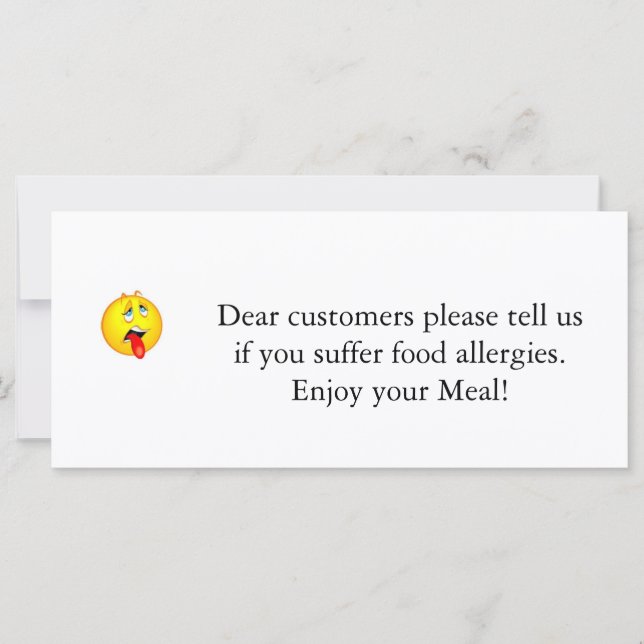 レストランアレルギー通知v2.0 (正面)