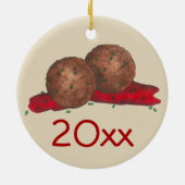 レストランイタリアンフードミートボールマリナラソース セラミックオーナメント (裏面)